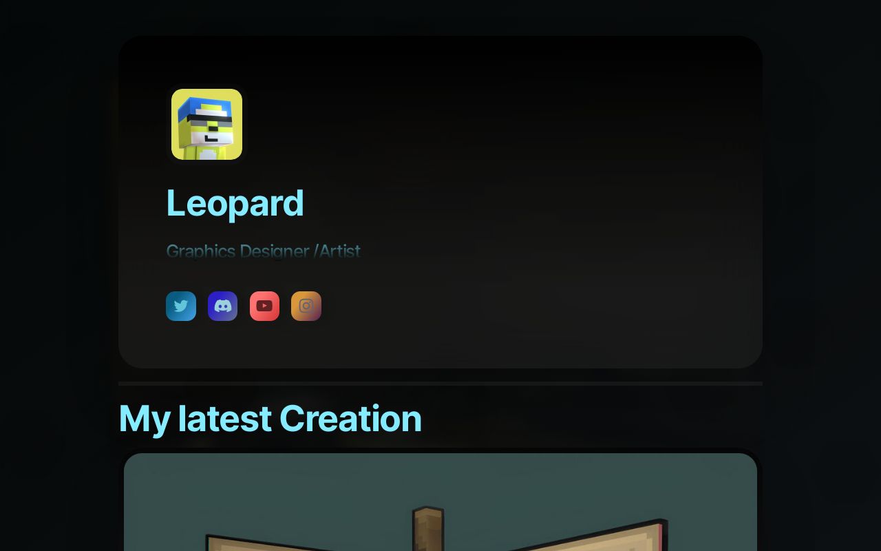 Carrd profile picture for @leopards